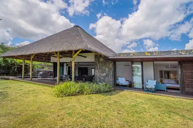 A tropical home with views of the coast
