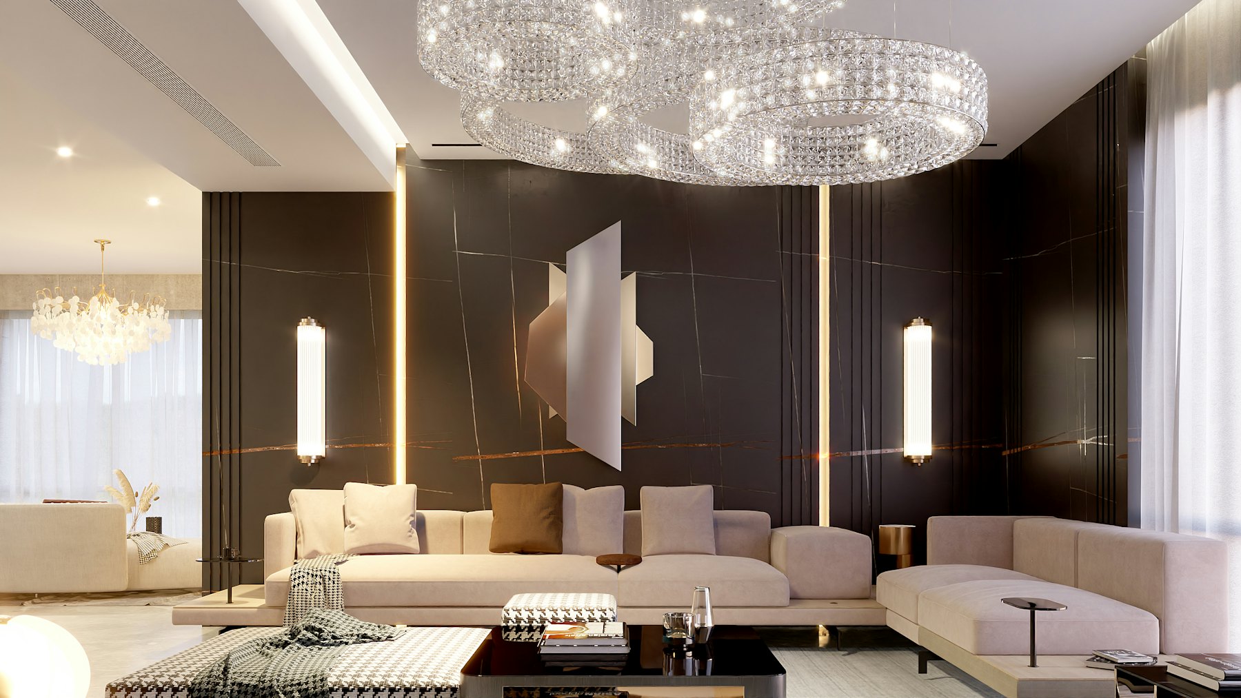 A refined contemporary living room