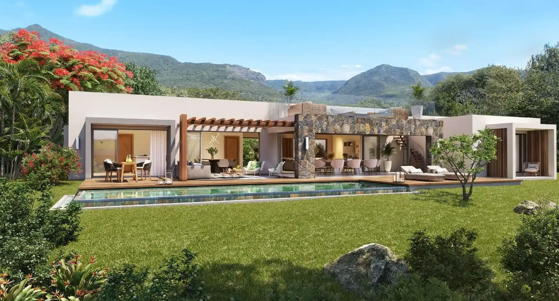 Villa de luxe avec piscine et jardin à Maurice
